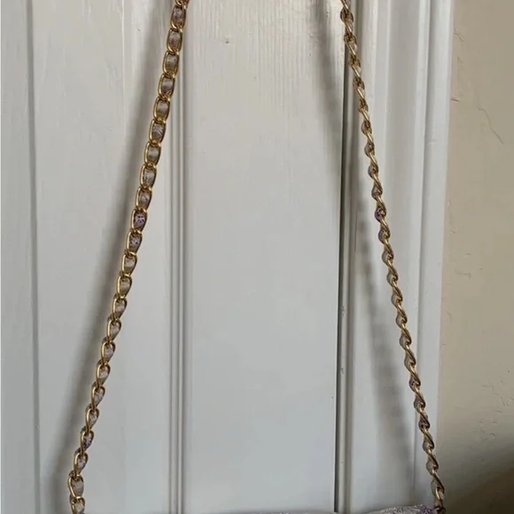 Prada Cream and Purple Floral Shoulder Bag - Picture 6 of 6